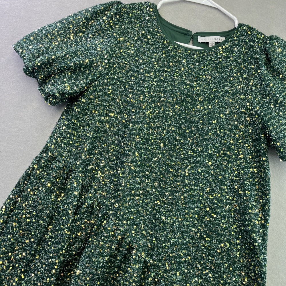 Baltic Born Veera Green Sequin Mini Dress S Maximalist Party Event